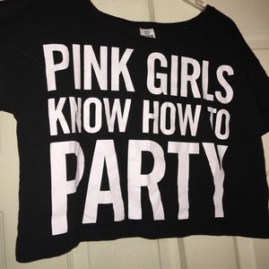 PINK oversized crop top