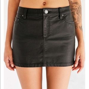 Vegan leather Urban Outfitters skirt