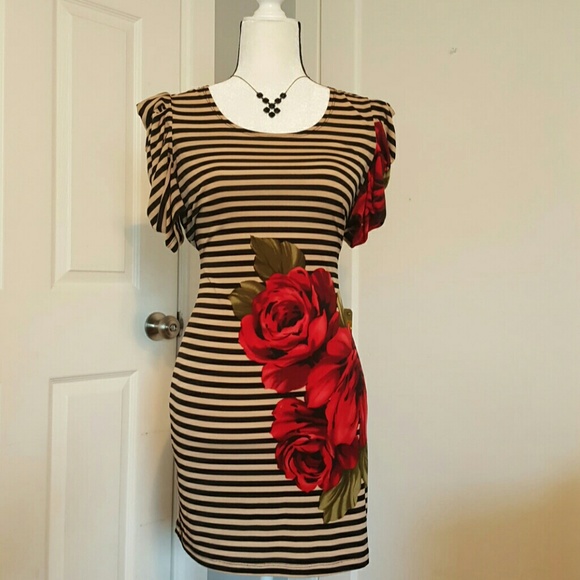 Rose Print Dress