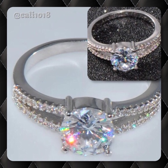 💠CLEARANCE NEW White Topaz 925 Silver Ring💠💠