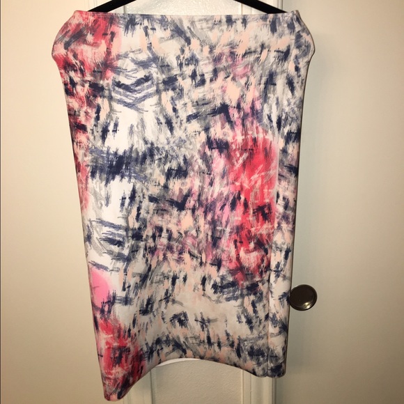 A&F printed neoprene skirt