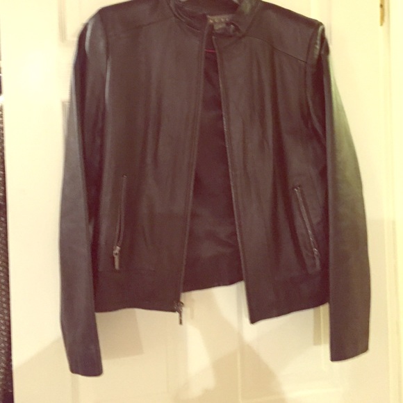 Kenneth Cole black leather jacket