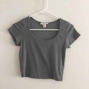 Grey crop top