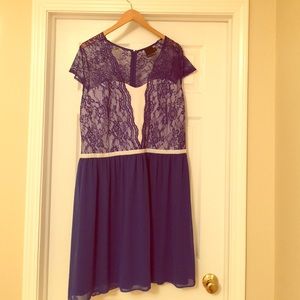 Royal blue lace dress