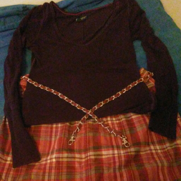 Long Sleeve V Neck Shirt 100% Cotton