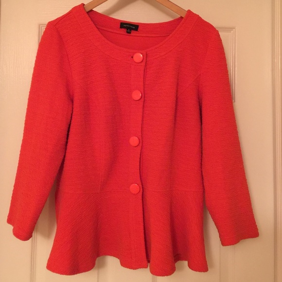 Orange/red fitted cardigan