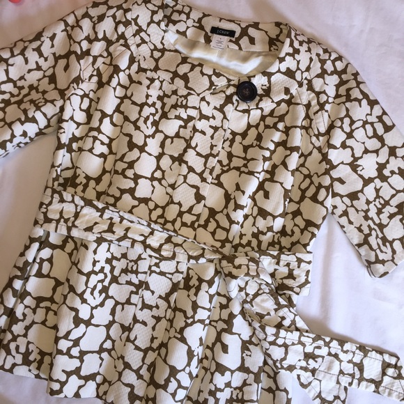 J. Crew Linen fly away coat BNWOT