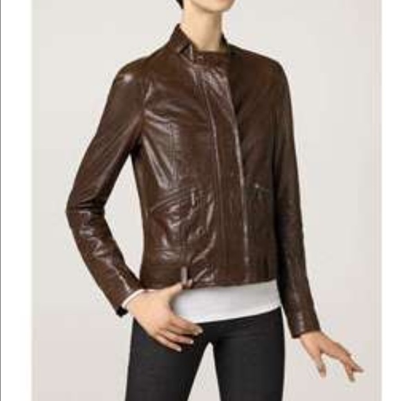 Black Vince Leather Moto jacket - Picture 2 of 3