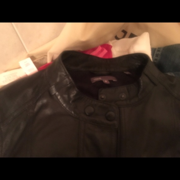 Black Vince Leather Moto jacket - Picture 3 of 3