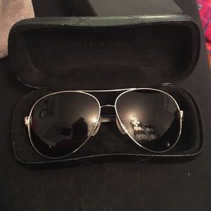 Chanel Black Aviators