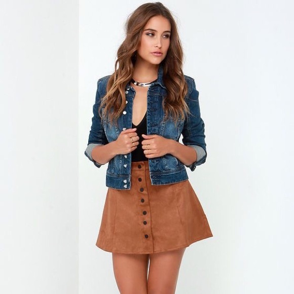 Glamorous Faux Suede A-line skirt