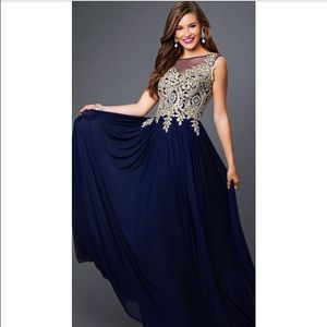 Jovani Gown - Navy Blue, long