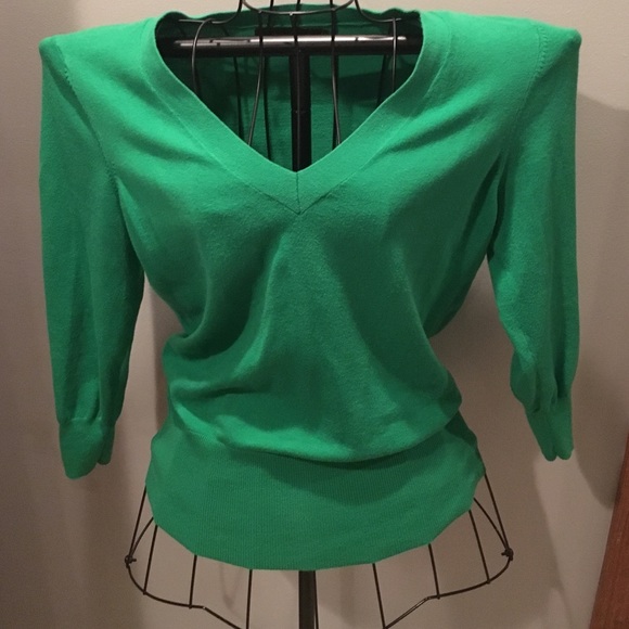 Emerald green sweater from The Limited