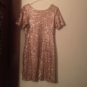 Rose gold sequence dress 🔥 price drop!