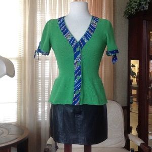 Anthro HWR green knit top Anthro HWR green knit top