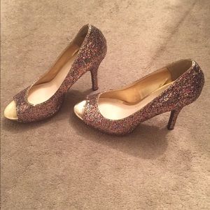 Candie's multi color glitter pumps size 9