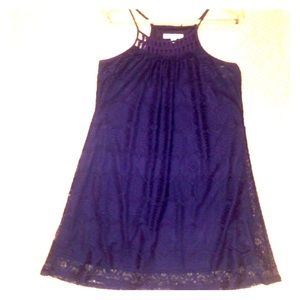 Navy, halter crochet sundress