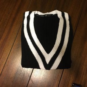 EUC, Willi Smith varsity V neck tunic sweater