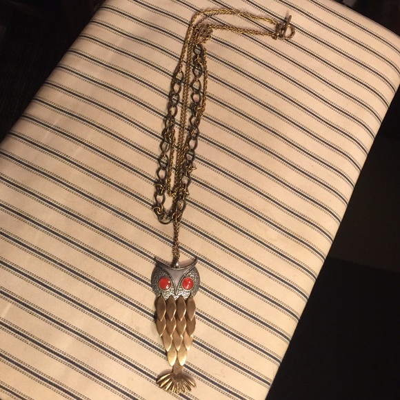 Lucky Brand Sassy Brassy Owl Necklace