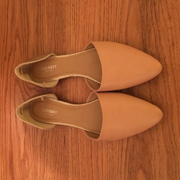 Old Navy Nude and Gold d'Orsay Flats