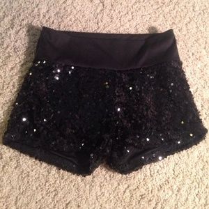 Sparkly dance shorts!
