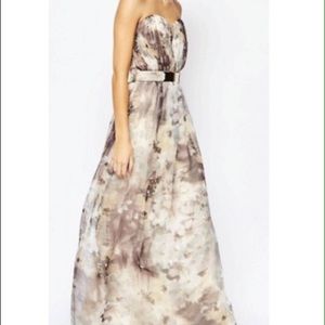 Little Mistress Printed Bandeau Maxi Dress