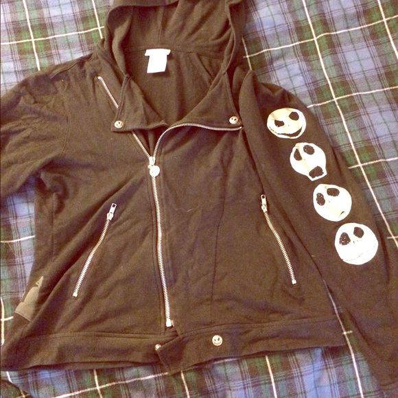 Jack Skellington moto style sweater
