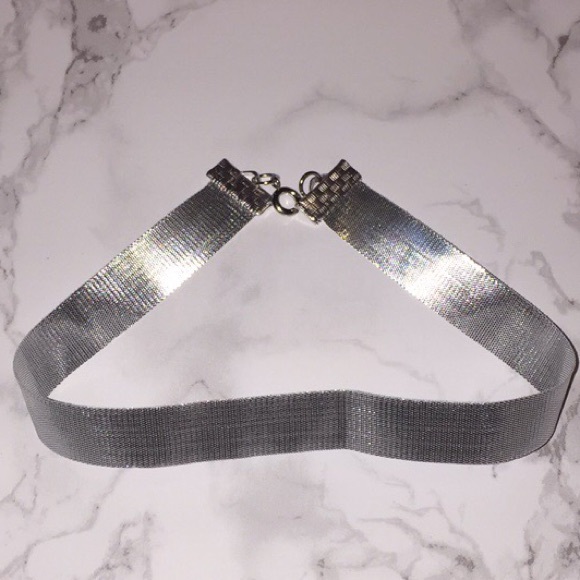 HANDMADE Silver Ribbon Choker ⛓ - Picture 2 of 2