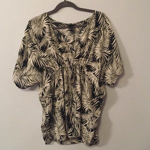 Leaf pattern blouse
