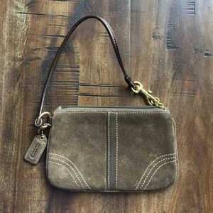 Mini Coach "Inspired" suede wrists purse