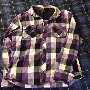Rad purple plaid flannel shirt!