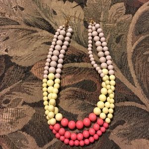 3 strand colorful necklace