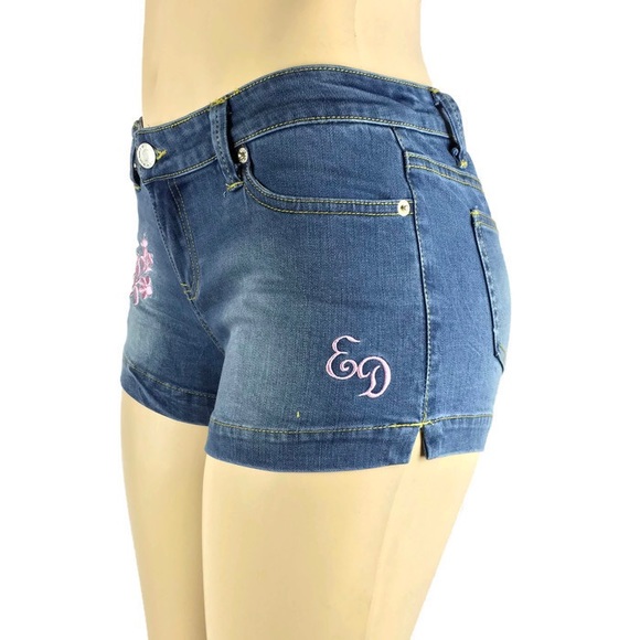 Embroidered jeans shorts - Picture 3 of 4
