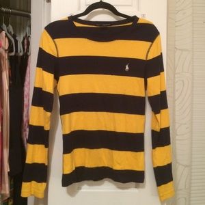 Ralph Lauren Sport Yellow + Navy Top