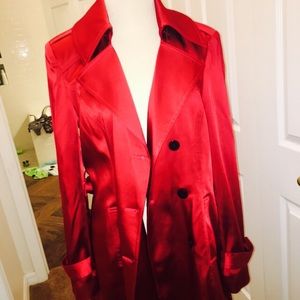 Cache Satin Trench Coat