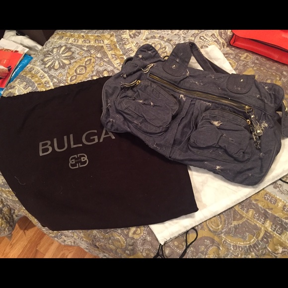 Bulga distressed denim bag