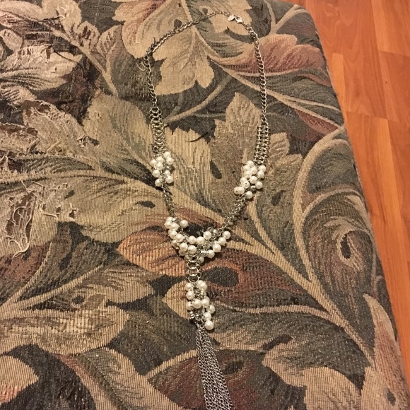 Pearl long strand necklace