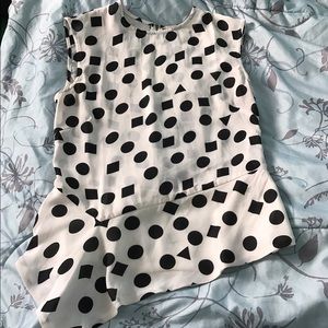 Black and white printed top