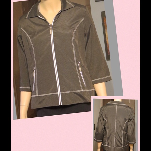 Weekends by Chico's Pinstripe Jacket