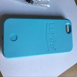 iPhone 6/6s light up selfie case - baby blue