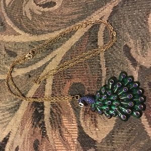 Peacock necklace