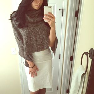 7$ Warm knit poncho casual