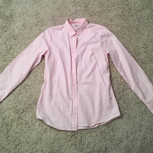 Pink and white striped jcrew factory shirt