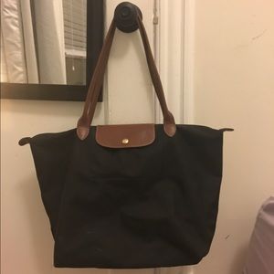 Large black longchamp tote / shoulder bag