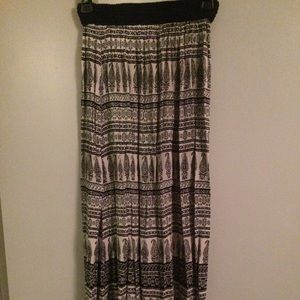 Ethnic Print Maxi Skirt
