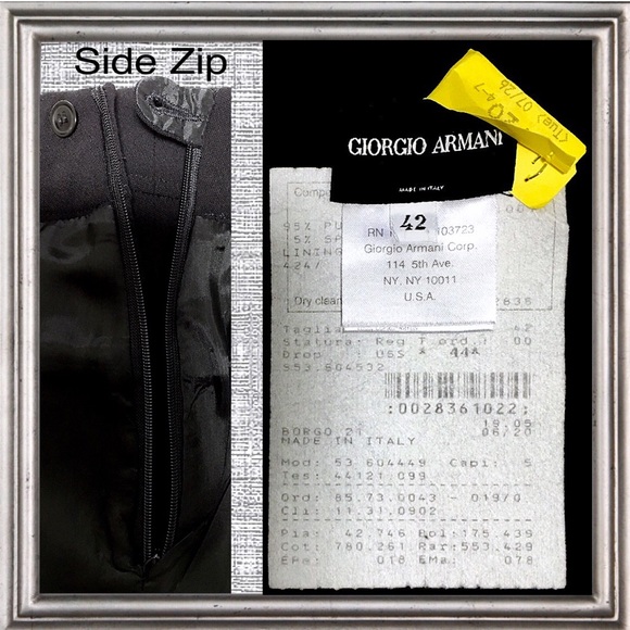 Giorgio Armani Black wool Italian flounce skirt 8 - Picture 3 of 4