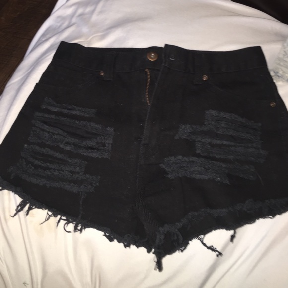 Black High waisted shorts!