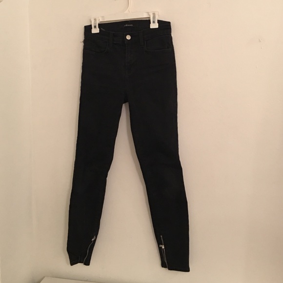 J Brand, black high waisted jeans