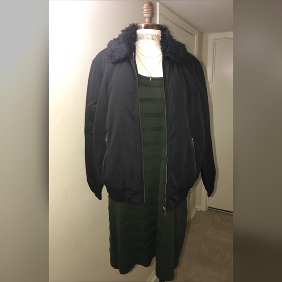 HP Aspen Faux Fur Black Bomber - Picture 6 of 8