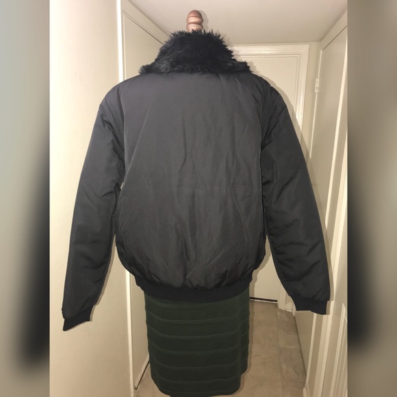 HP Aspen Faux Fur Black Bomber - Picture 7 of 8